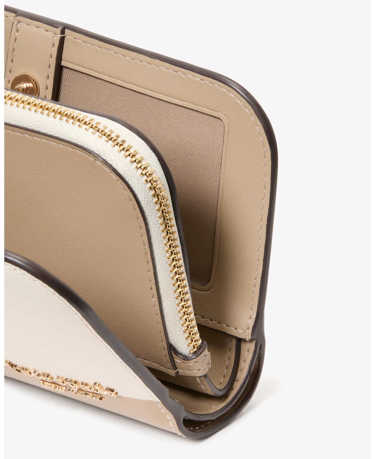 Kate Spade Devin Colorblocked Medium Bifold Wallet In Timeless Taupe Multi