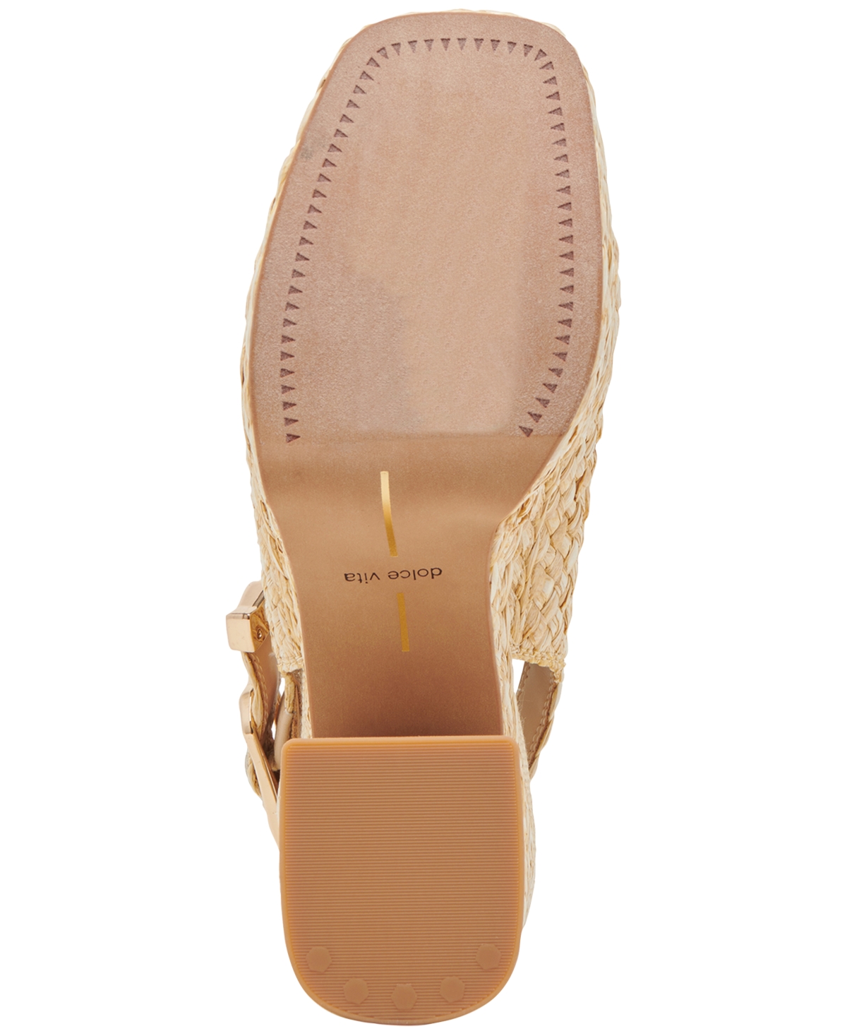Dolce Vita Flores Slingback Platform Sandal In Natural Raffia