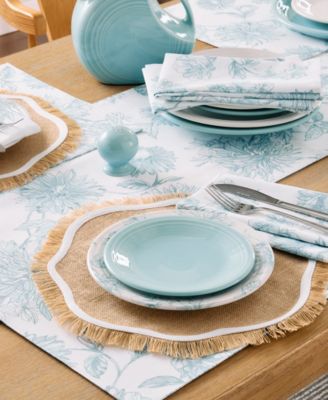 Textured Jute Scallop Border Placemat, Set of 4