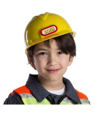 Kids Yellow Construction Hard Helmet Costume Piece