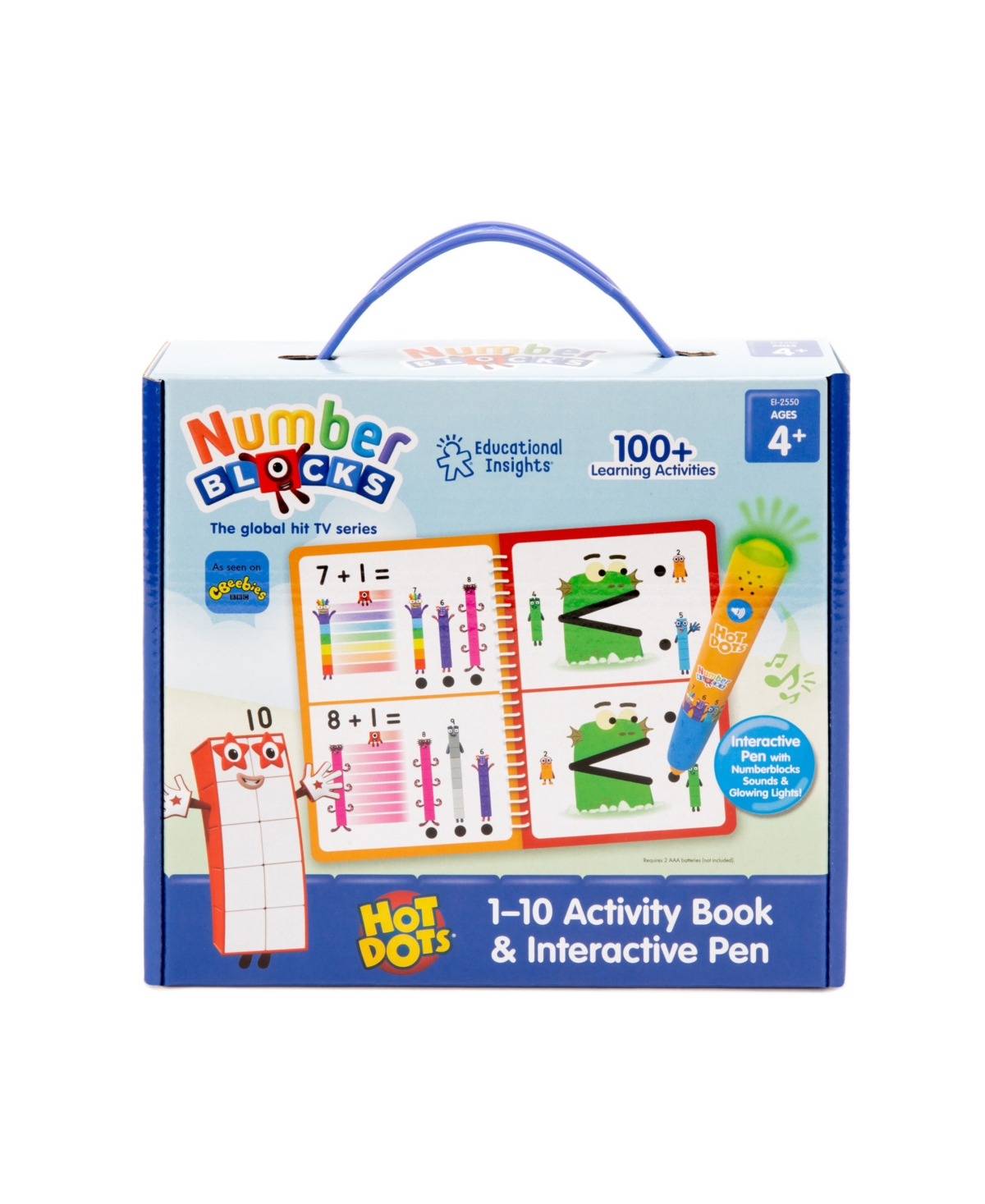 Educational Insights Hot Dots 1-10 Numberblocks Activity Book Interactive Pen In Multi