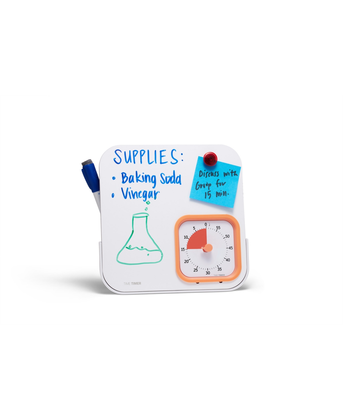 Time Timer Mod Timer + Magnetic Dry Erase Board In White