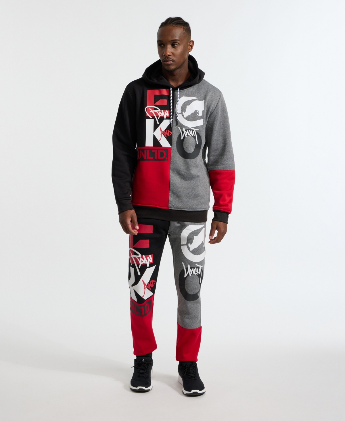 Ecko Unltd Men's Team Up Jogger In Grey Marled