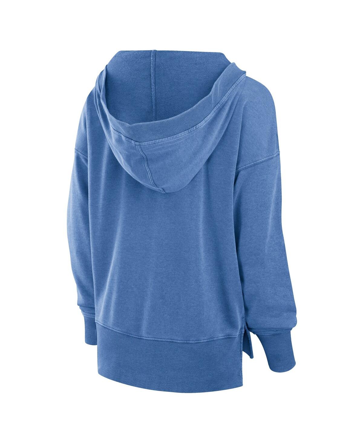 Fanatics Women's Royal Kentucky Wildcats Initiative Snow Wash French Terry V-neck Pullover Hoodie In Royal
