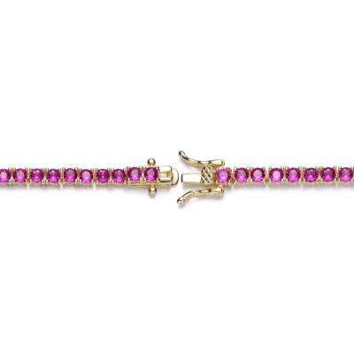 Women's Radiant Colored 3mm Cubic Zirconia Tennis Bracelet