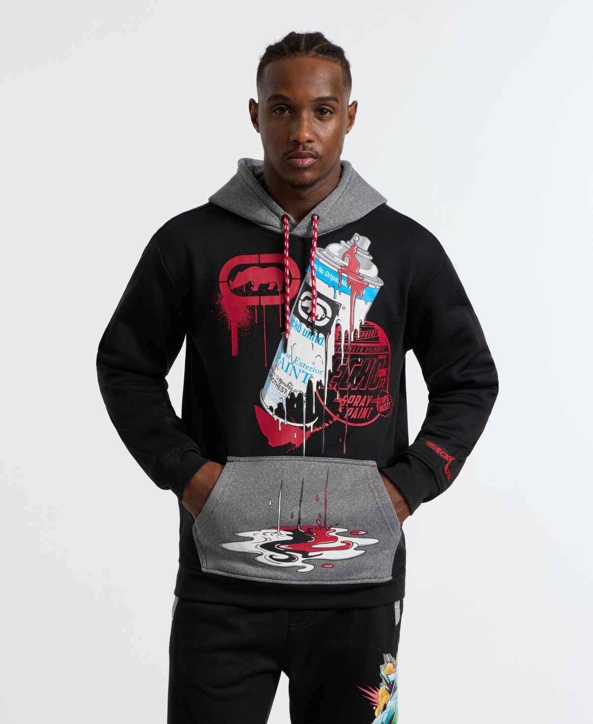Shop Ecko Unltd Men's Tag A Lot Hoodie In Black