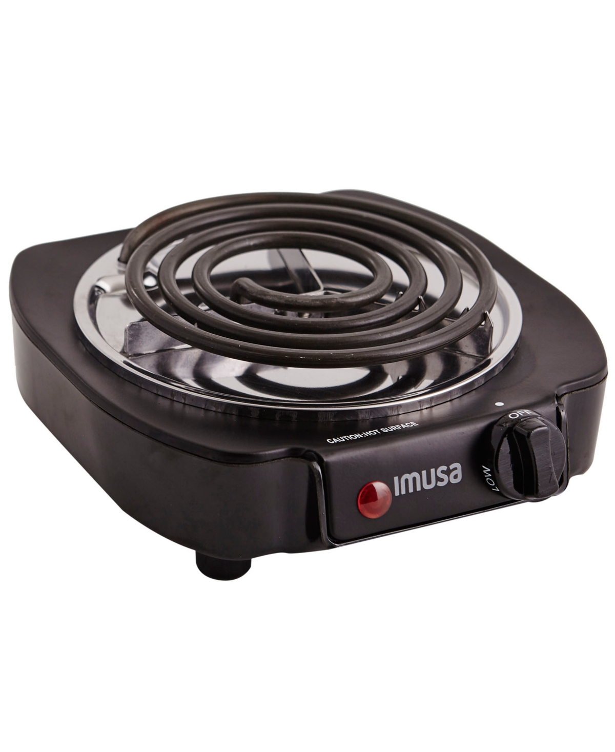 Imusa 1100 Watts Electric Single Burner In Black