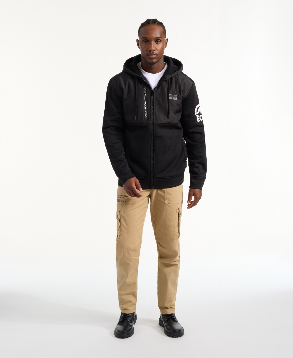 Ecko Unltd Men's Chisel Zip Up Hoodie In Black