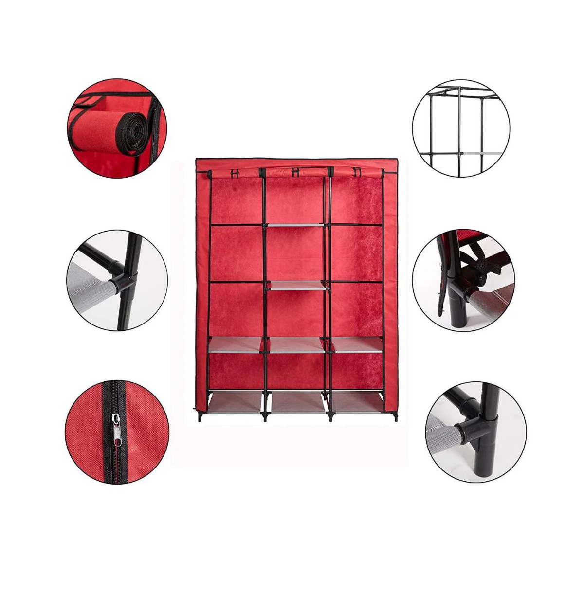 Slickblue Free-Standing Portable Clothes Closet – Durable Non-Woven Fabric for Organized Storage