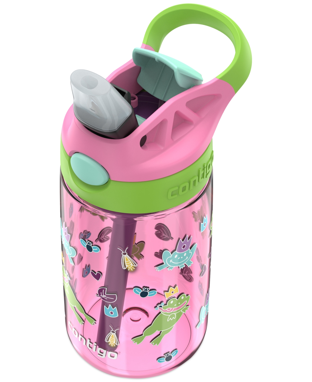 Contigo Kids Printed Autospout Straw 14-oz. Water Bottle In Pink