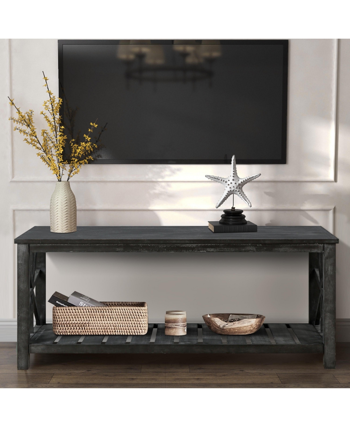 Slickblue Handcrafted Coffee Table In Front Of The Sofa Or Loveseat For Living Room