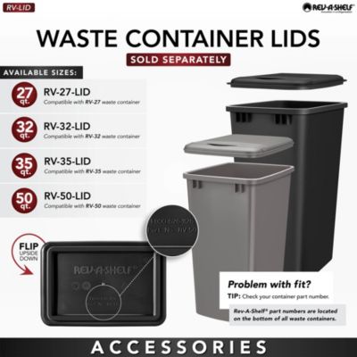 35 qt. Under Sink Pullout Trash Can Replacement, RV-35-52