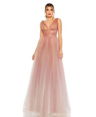 Mac Duggal★クロスフロント ドレス Ombre Gown Mac Duggal Glitter One-Shoulder Ombre Gown with Bow