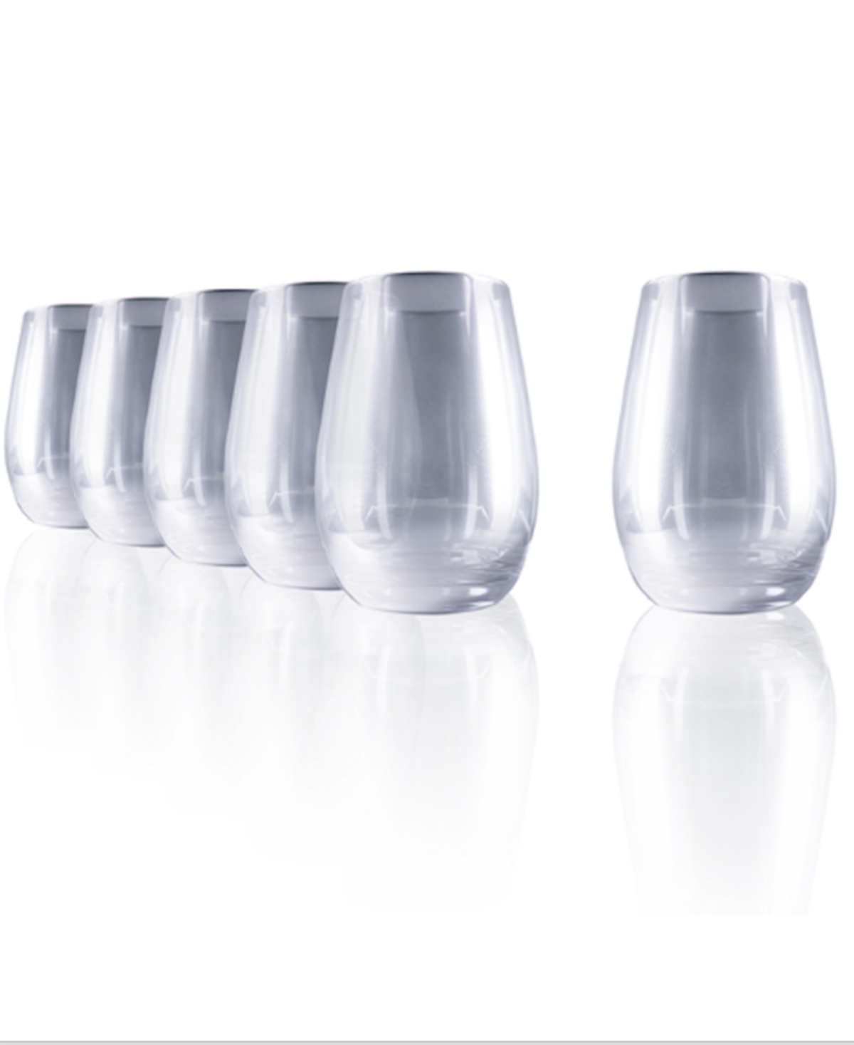 Stolzle Lausitz Mirrors Silver Tumblers, Set Of 6 In Silver
