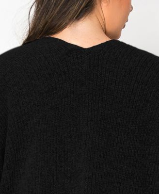 Plus Size Marled Knit Pocket Cardigan Sweater