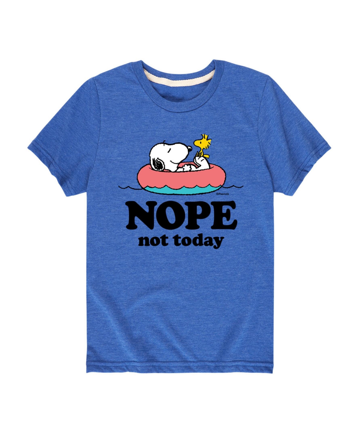 Hybrid Big Boys Peanuts Nope Not Today Graphic Tee - Blue