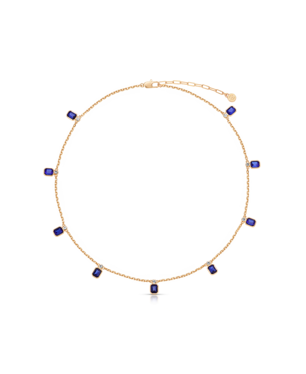 Ettika Deco Charm Necklace In Sapphire