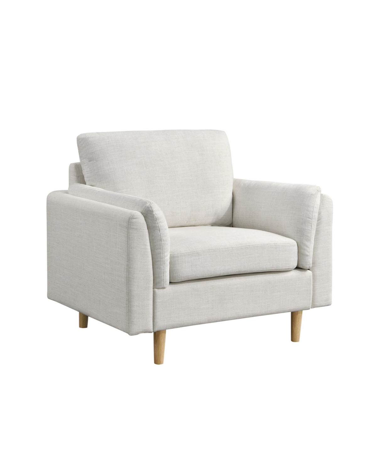 Studio Living 41.3" Polyester Sydney Chair In Cream