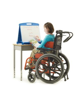 Tabletop Easel with Dry Erase Boards, Pocket Chart, and Storage Tubs