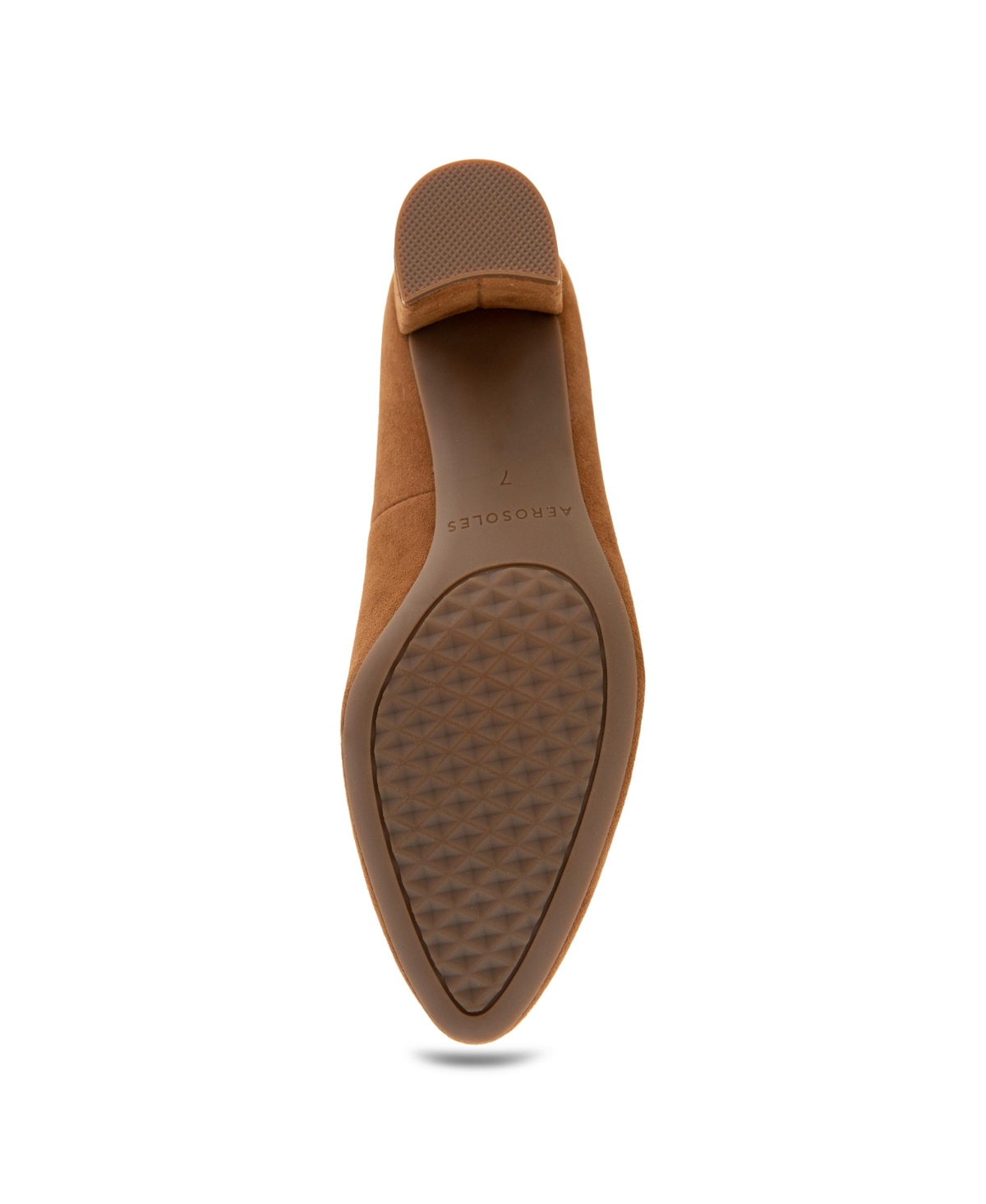Shop Aerosoles Ebel Dress Mid Heel Pumps In Brown Tobacco Suede