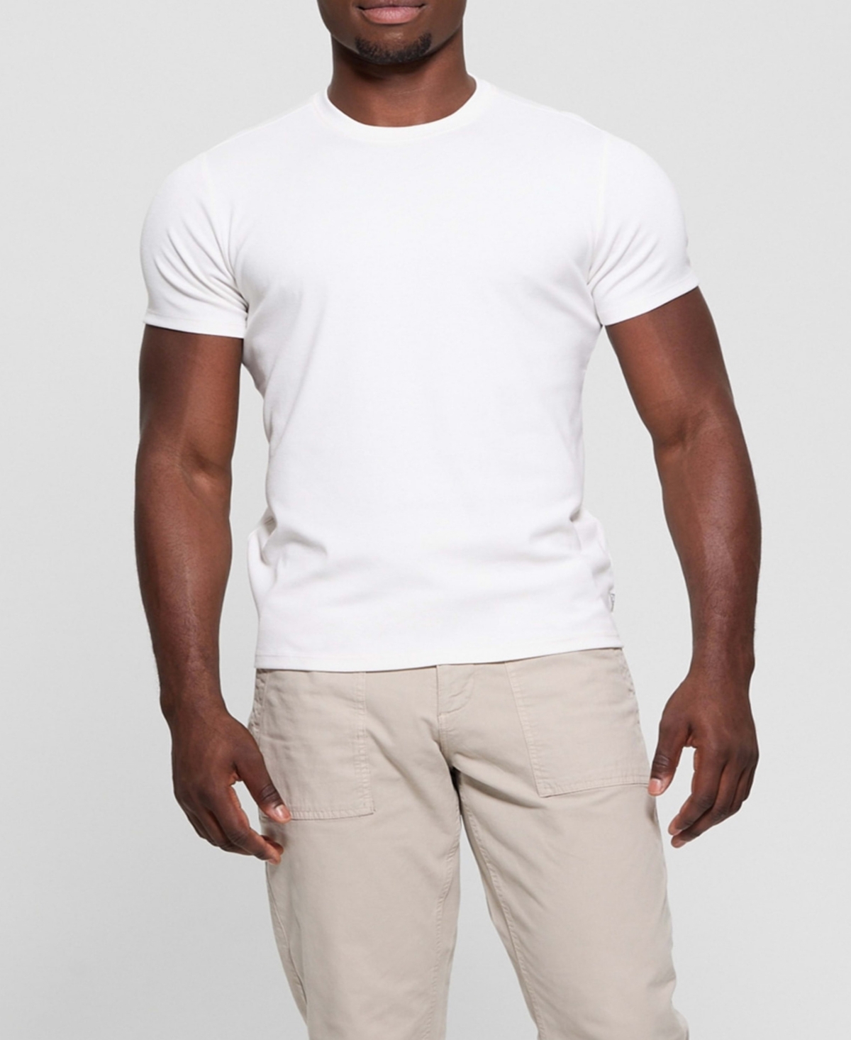 Guess Men's Short Sleeve Solid Granada Crew Shirt