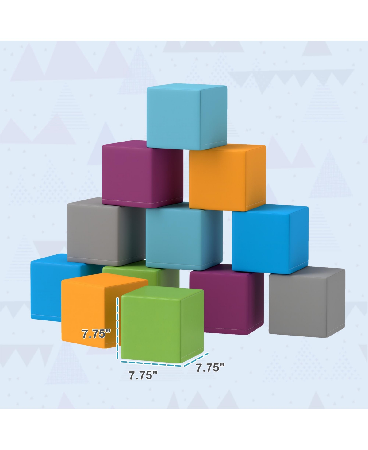Soozier 12 Piece Soft Play Blocks Soft Foam Toy for Toddler,- Contemporary