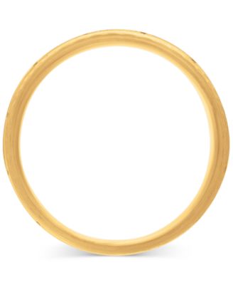 Men's Geometric Texture Milgrain Bead Wedding Band in 18k Gold-Plated Sterling Silver