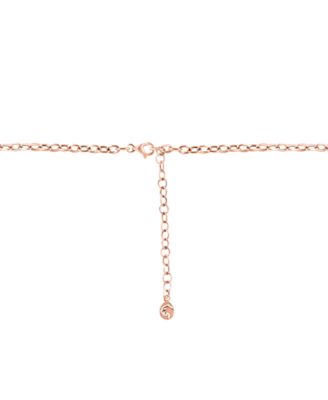 EFFY&reg; Cultured Akoya Pearl (6mm) & Diamond (1/6 ct. t.w.) Fancy 18" Collar Necklace in 14k Rose Gold