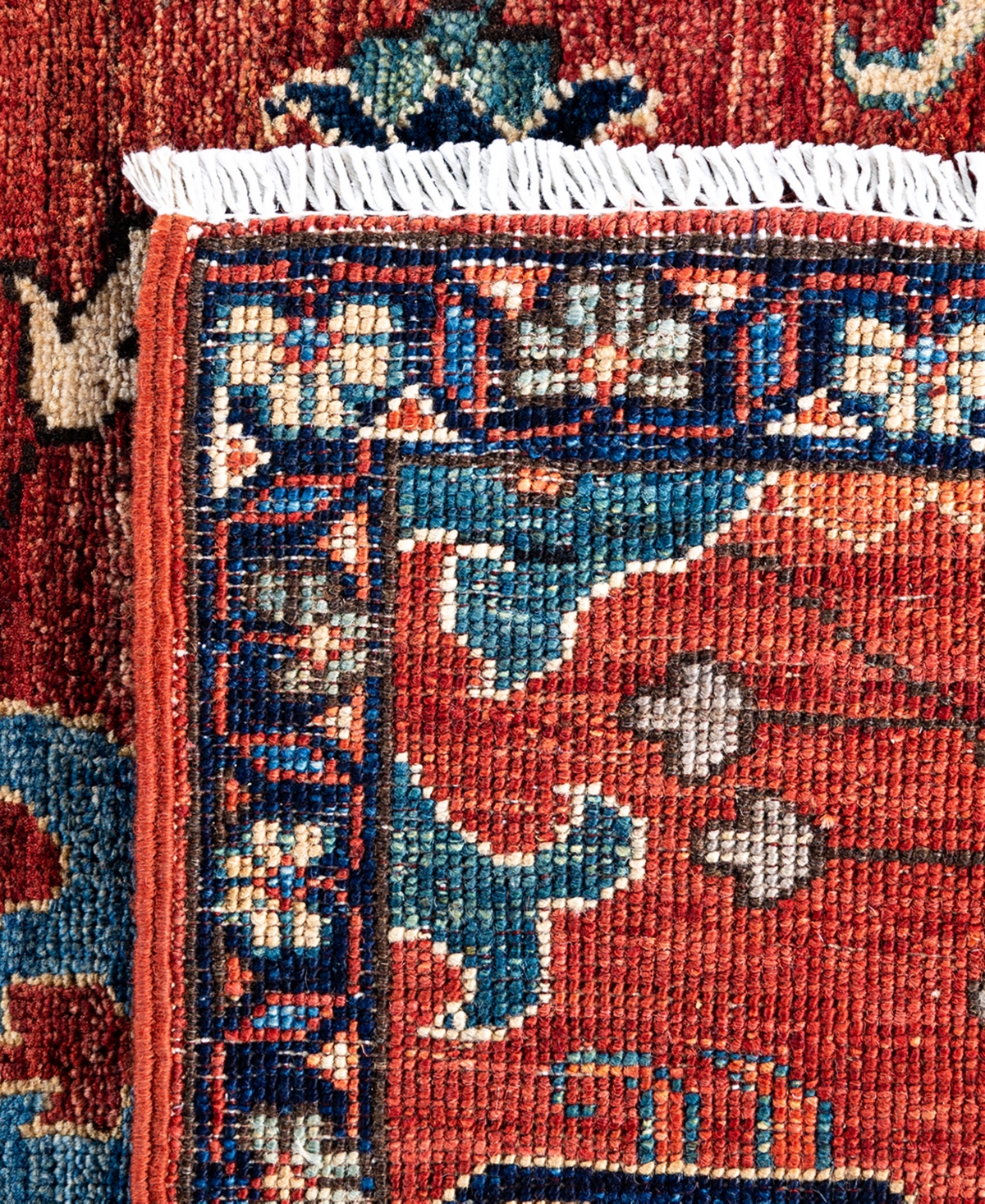 Adorn Hand Woven Rugs Serapi M1999 2'10"x9'9" Runner Area Rug In Red