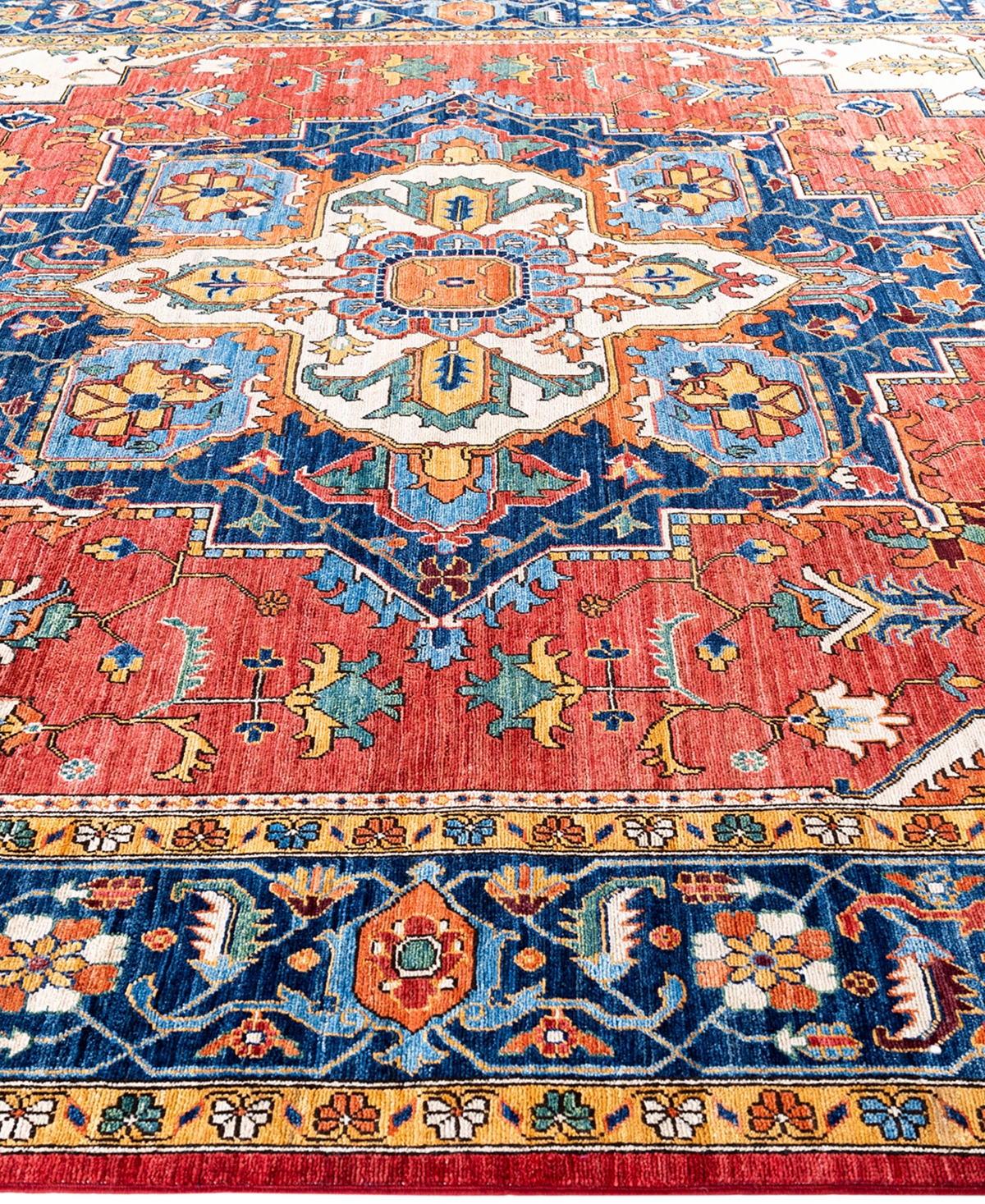 Adorn Hand Woven Rugs Serapi M1999 9'1"x11'8" Area Rug In Red