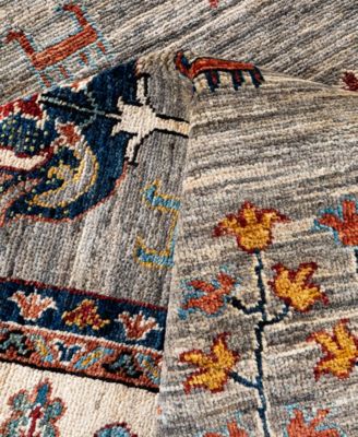 ADORN HAND WOVEN RUGS Tribal M1999 8'3"x9'8" Area Rug