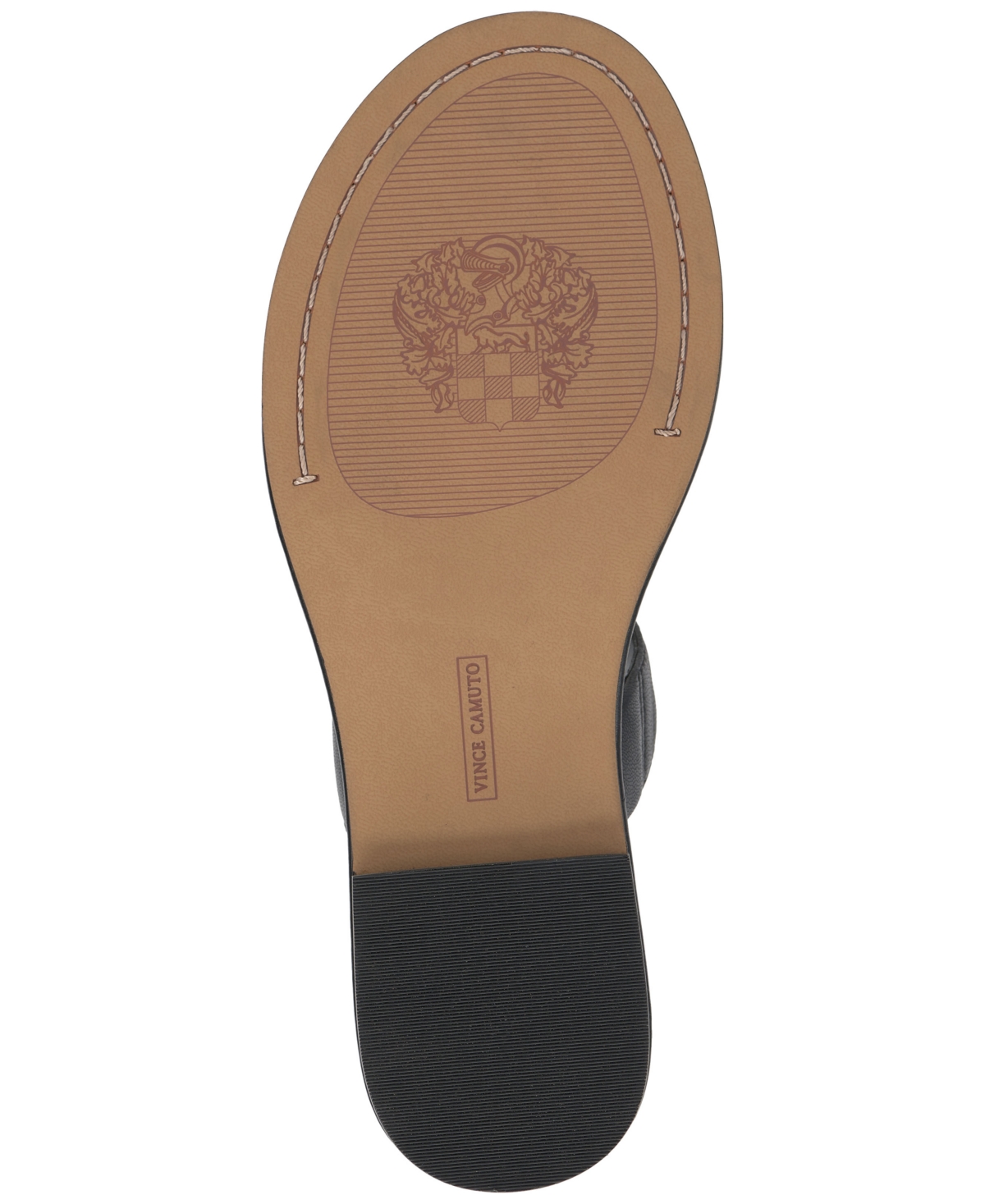 Vince Camuto Lexie Toe Loop Sandal In Black Leather