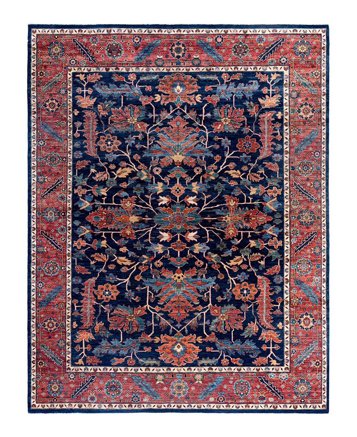 Adorn Hand Woven Rugs Serapi M1999 8'11"x11'9" Area Rug In Blue