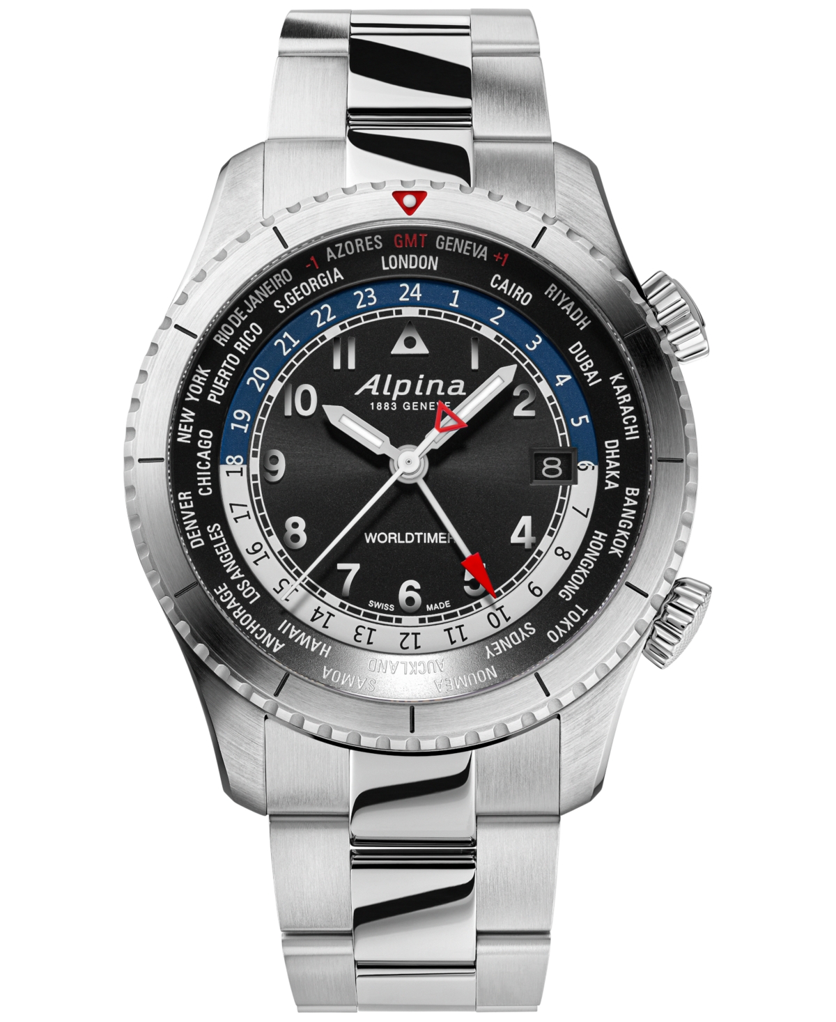 Men's Swiss Startimer Pilot Stainless Steel Bracelet Watch 41mm - Silver-tone