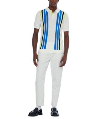 SCOTCH & SODA - Men's Tailored-Fit Stripe Structured-Knit Polo Shirt