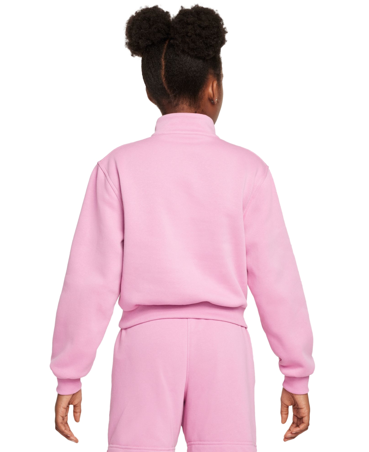 Nike Big Girls Sportswear Club Fleece 1/2-Zip Sweatshirt -whi