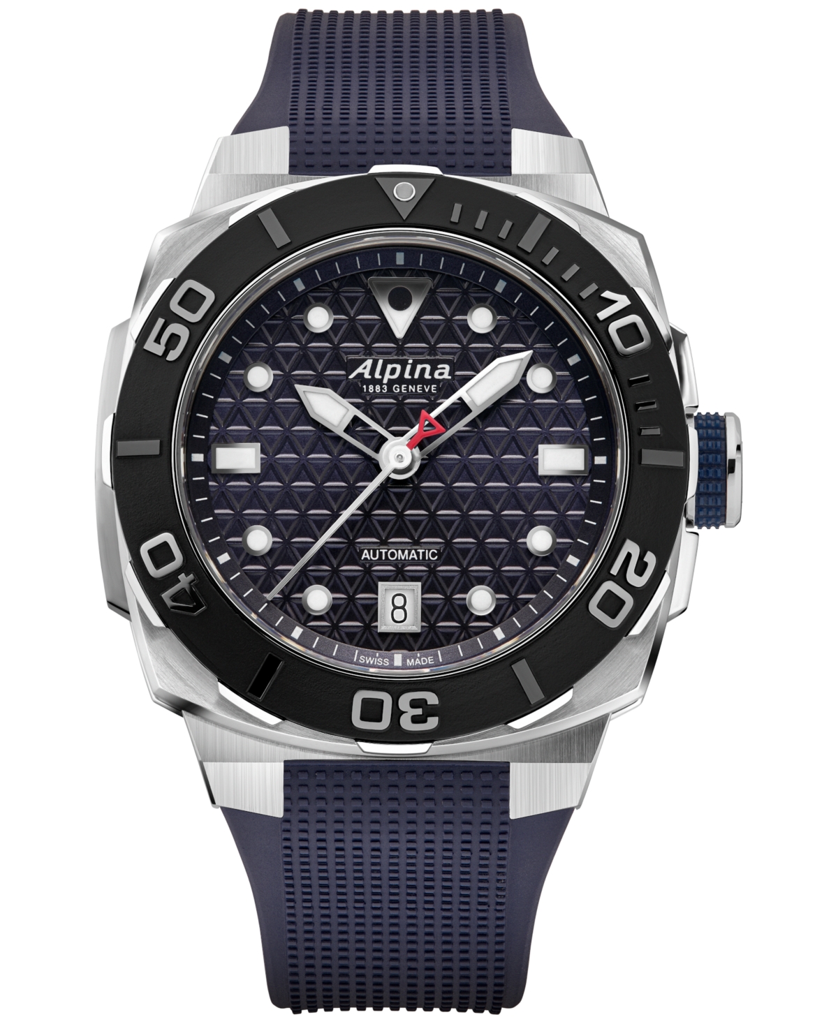 Men's Swiss Automatic Seastrong Extreme Blue Rubber Strap Watch 39mm - Blue