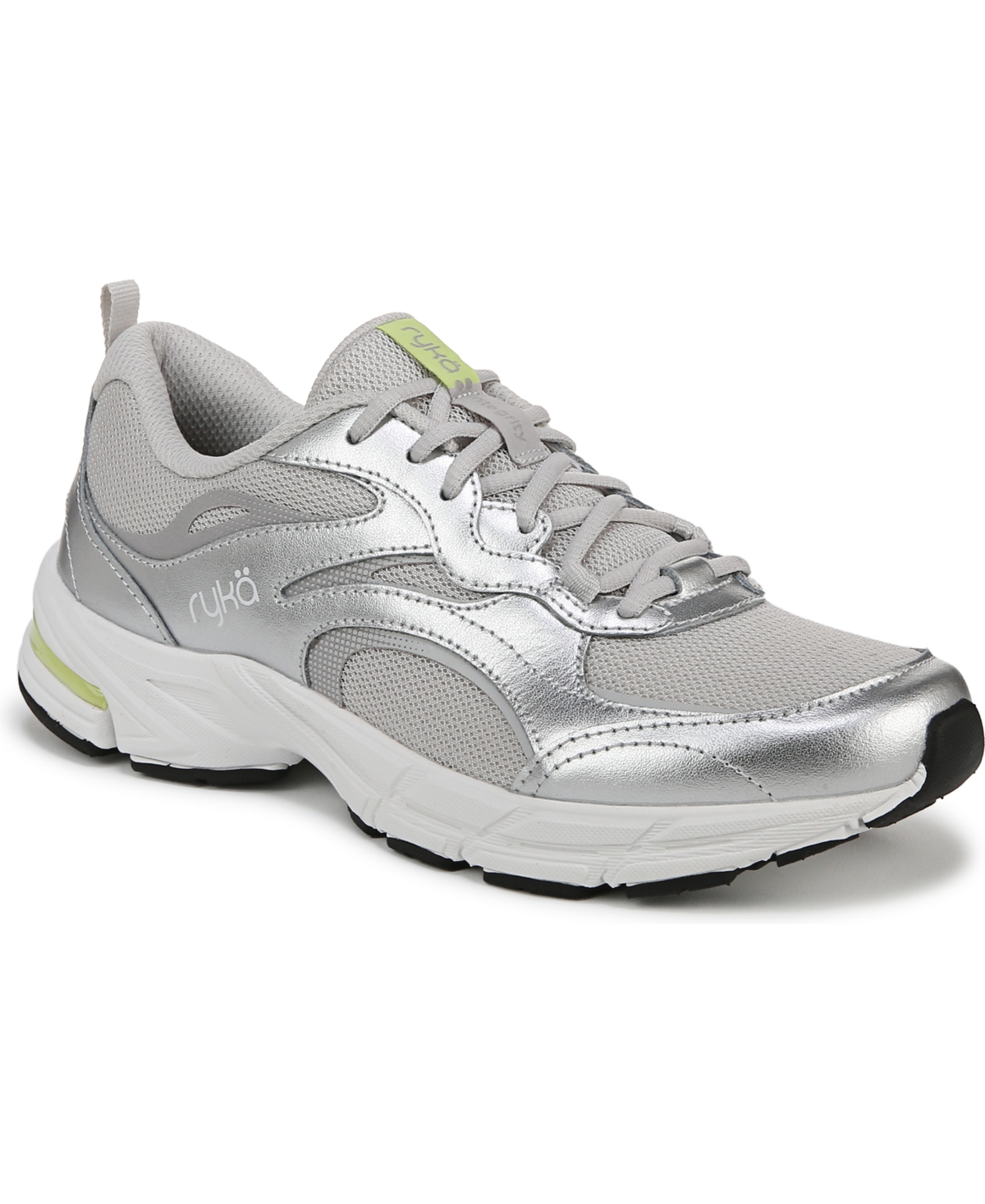Ryka Women's Integrity Walking Sneakers In Silver Mesh,leather