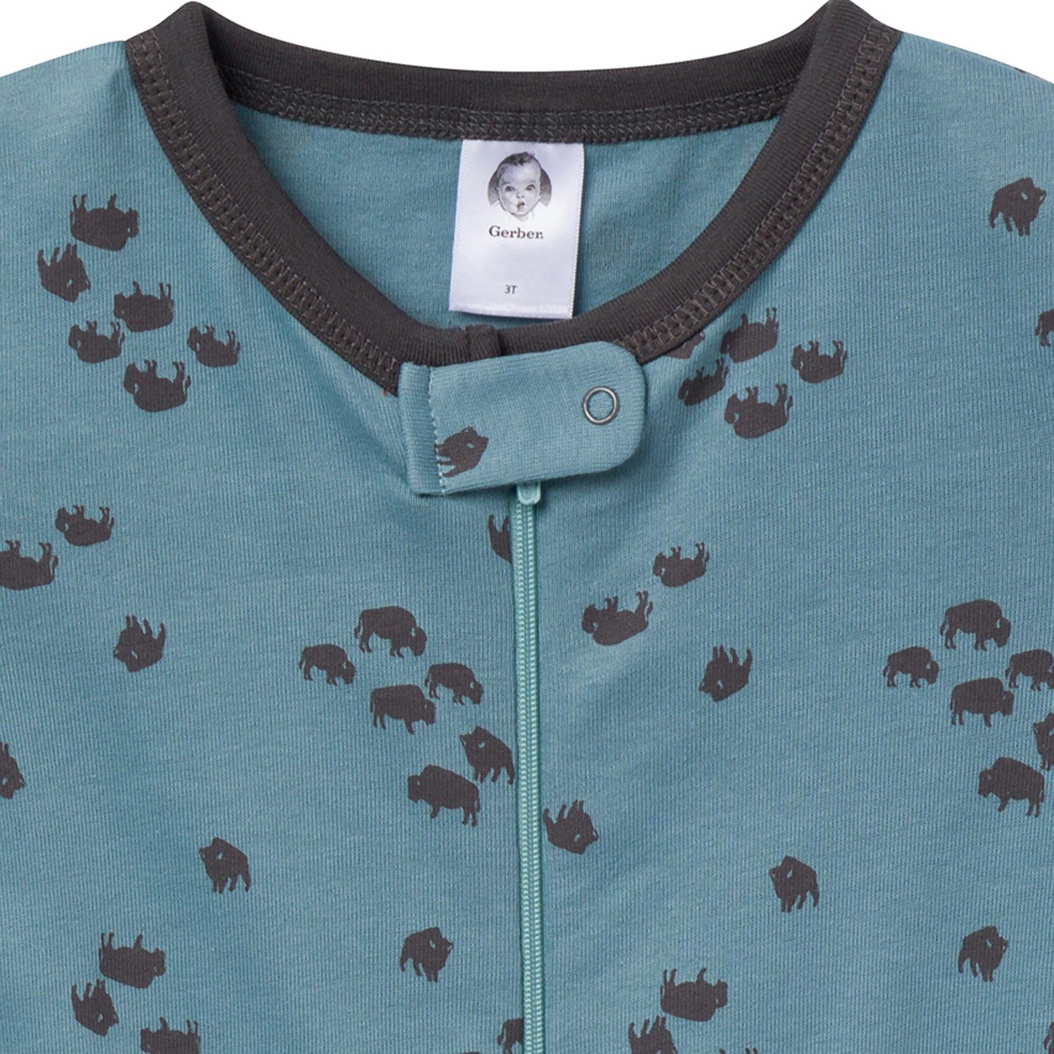 Baby Girls Snug Fit Footless Pajamas, 3-Pack, Moose and Trees
