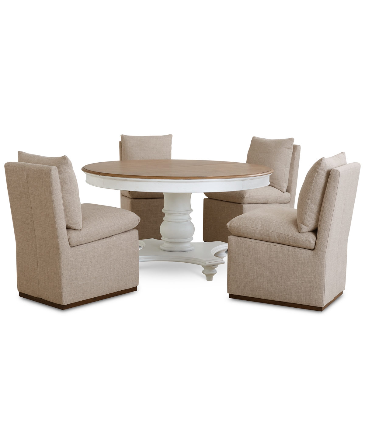 MACY'S 5 PC. SET (MANDEVILLE ROUND DINING TABLE & 4 KENITY II SIDE CHAIRS), CREATED FOR MACY'S 
