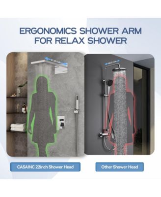 Waterfall Shower System with Valve Kit and Handheld Spray