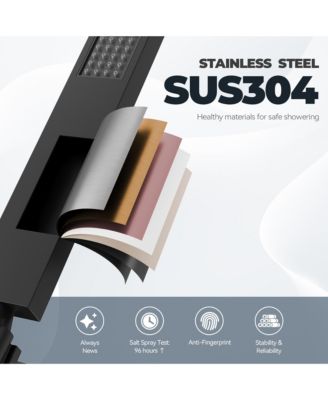 Doux Wall Mounted Waterfall Tub Spout with Diverter and Handheld Shower Head