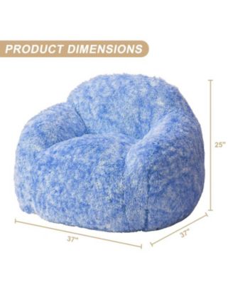 Bean Bag Chair, Faux Fur Kids Bean Bag Chair for Gaming Reading, Adult Bean Bag Couch with Armrest High-Density Foam Beanbag Chair Lazy Couch Sofa for Living Room