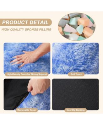 Bean Bag Chair, Faux Fur Kids Bean Bag Chair for Gaming Reading, Adult Bean Bag Couch with Armrest High-Density Foam Beanbag Chair Lazy Couch Sofa for Living Room