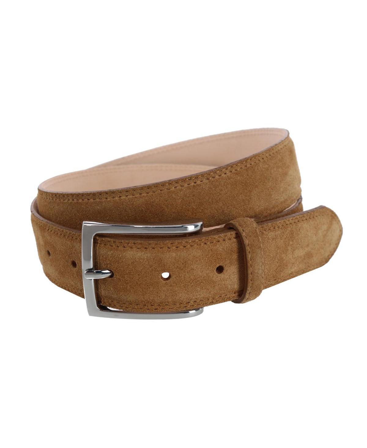 Trafalgar Men's Armando Italian Suede 35mm Feathered Edge Belt
