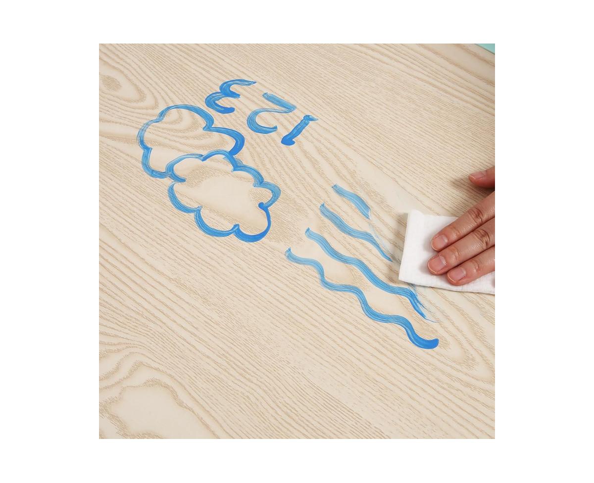 gaomon Modern Kids Table and 6 Chair Set, 47.20" Height Adjustable Toddler Chairs Set with Non-Slip Legs&Organizer Graffiti Desktop,