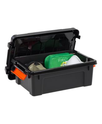 3 Gal. Plastic Storage Bins with Lids, Latching Totes, Heavy Duty Containers