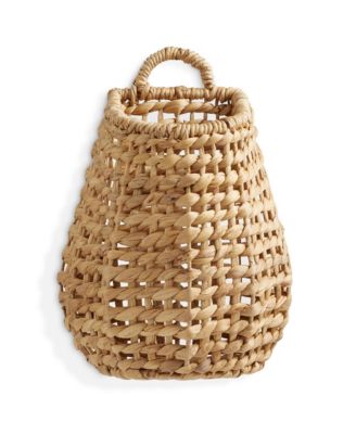 Water Hyacinth Boho Planter Accent Open Weave Wall Hanging Basket