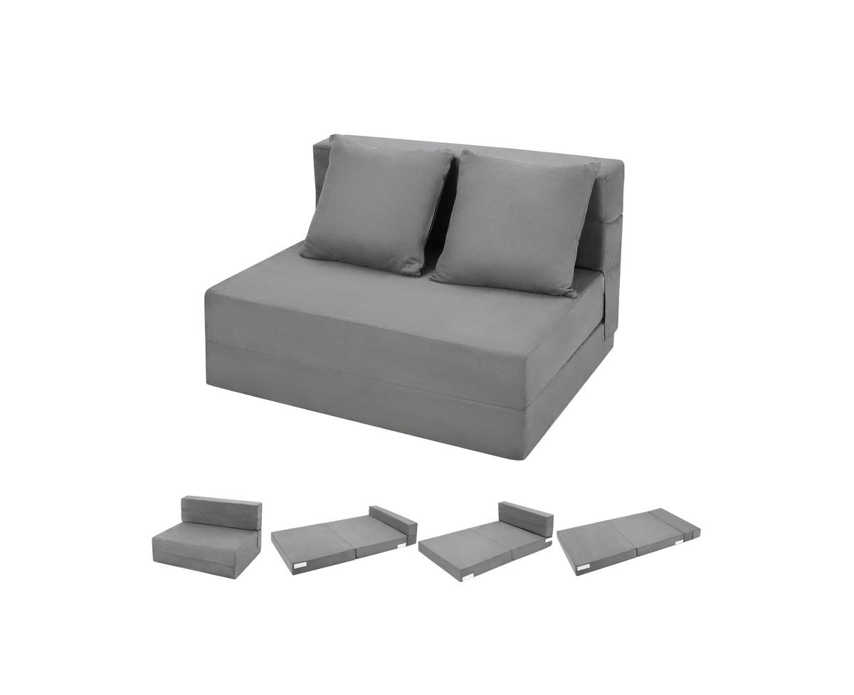 gaomon Folding Sofa Bed, Foldable Couch Bed with Pillow, Convertible Sleeper Chair Folding Sofa Mattress, Futon Floor Couch with Memory Foam Washable