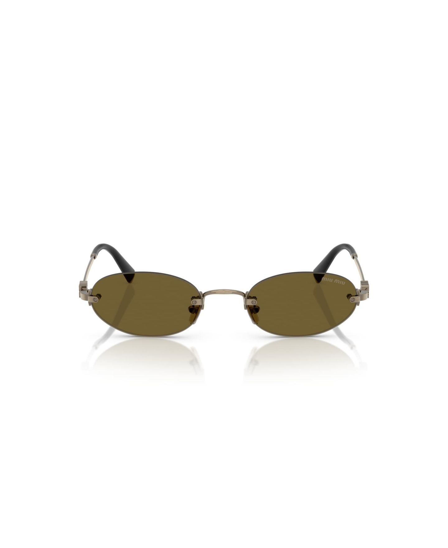 Женские солнцезащитные очки MIU MIU Sunglasses MU A54S, цвет: Золотой — фото 5